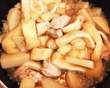 竹の子油揚げと鶏胸肉の煮物作り方2写真