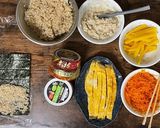 本技キムチの玄米韓国海苔巻・キンパブ作り方2写真