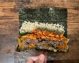 本技キムチの玄米韓国海苔巻・キンパブ作り方5写真