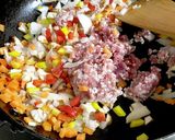 ガパオライス風豚ひき肉キムチライス作り方3写真