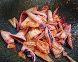 キムチdeおつまみ①イカとキムチ炒め作り方4写真