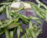 ホタテとアスパラの醤油チャーハン作り方3写真
