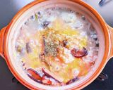わらびと干し椎茸の卵雑炊作り方9写真