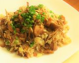 【 鶏もも肉と舞茸のガーリック混ぜご飯〗作り方6写真
