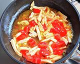 トマトとサラダチキンのペペロンチーノ作り方6写真