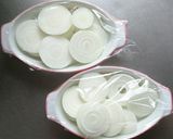 簡単副菜☆新玉ねぎのチーズパン粉焼き。作り方2写真