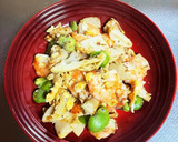 #春野菜 そら豆とたけのこのエビ卵とじ作り方6写真