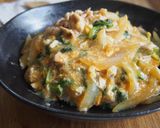 豚こまとほうれん草の卵とじ丼♪作り方6写真