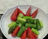 簡単♡アスパラを食べる辣油で作り方3写真