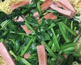 ほうれん草とスパムの焼きそばナンプラー味作り方7写真