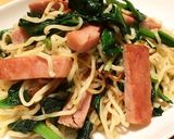 ほうれん草とスパムの焼きそばナンプラー味作り方9写真