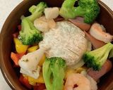 お手軽チーズフォンデュ。シーフード入り作り方4写真