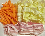 ほうれん草と豚バラ肉のごま油炒め作り方2写真