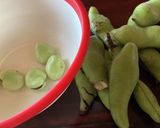 そら豆と高菜の炒め物( 塩分1.6g)作り方1写真