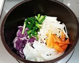 チョングッジャン風?な キムチ納豆味噌汁作り方2写真