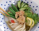 缶詰でグリーンカレーの冷やしうどん作り方4写真