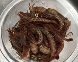 幻のガサエビの刺身と味噌汁 (越前エビ)作り方1写真