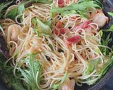 海老と生ハムのパスタ作り方4写真