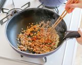 おうちで簡単☆チリコンカンのライスパスタ作り方7写真
