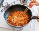 おうちで簡単☆チリコンカンのライスパスタ作り方9写真