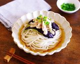 レンジで簡単♪鶏胸肉となすの冷やしうどん作り方9写真