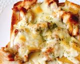 ☆鶏モモとじゃがいものトースト☆作り方7写真