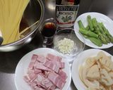 旬の味☆たけのことアスパラの和風パスタ作り方1写真