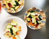 根菜自家製ごまだれで棒棒鶏味温野菜サラダ作り方5写真