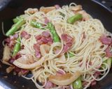 旬の味☆たけのことアスパラの和風パスタ作り方6写真