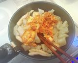 せせりと蒟蒻のキムチ炒め。作り方4写真