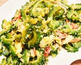 卵とカニカマで簡単!ゴーヤの中華炒め作り方9写真