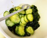 簡単・酢の物まぜるだけ！刺身ワカメと胡瓜作り方3写真