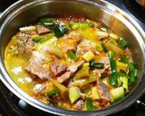 茹で豚とネギの卵とじ丼作り方7写真