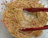 干し海老の冷製クリームパスタ作り方4写真