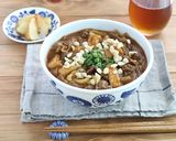 休日ランチに♪食欲そそる!肉カレーうどん作り方10写真