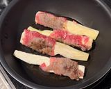 マコモダケの牛肉巻き作り方3写真