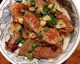 簡単に牛ステーキ丼作る作り方6写真