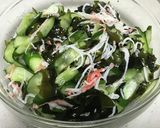我が家の簡単酢でワカメ胡瓜カニカマ酢の物作り方4写真