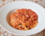 蟹缶de本格*蟹のトマトクリームパスタ作り方18写真
