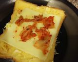 卵チーズキムチトースト作り方5写真
