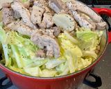 豚バラ肉と春キャベツのエチュベ作り方5写真