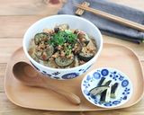 ランチに♪なすと大豆ミートのピリ辛春雨丼作り方7写真