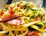 ベーコンと冷やし温玉ぶっかけうどん作り方3写真