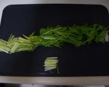 【超簡単！】水菜と油揚げのポンマヨサラダ作り方1写真