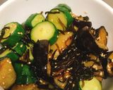 味付け簡単！ナスときゅうりの塩昆布炒め作り方5写真