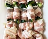 きゅうりと新玉の豚バラ肉巻き作り方3写真