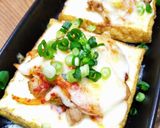 厚揚げに豚キムチのせてチーズ焼き作り方4写真