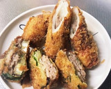 肉詰めちくわとナスと大葉のはさみ揚げ作り方5写真