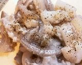 ぶつ切りイカと小松菜の塩だれ炒め作り方1写真