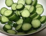 我が家の簡単酢でトマト胡瓜ちりめん酢の物作り方1写真